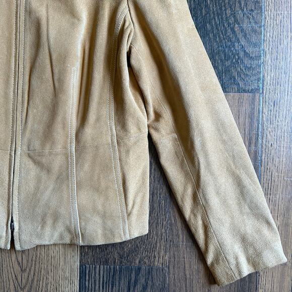 George Designs by Mark Eisen Genuine Leather Jacket Saddle Brown Women’s L 12/14 - Picture 4 of 15